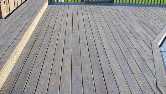 This photo shows the completed deck.