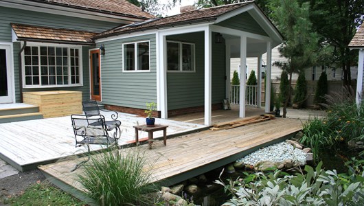 Deck stripping job as seen when quoting.