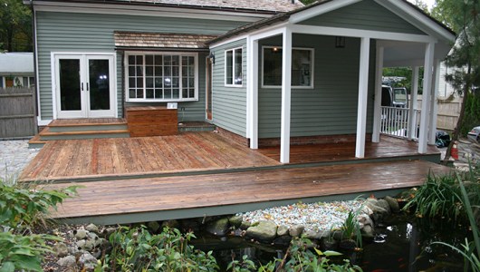 Another view of the complete deck freshly oiled.