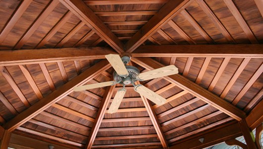 Western red cedar deck with light brown oil