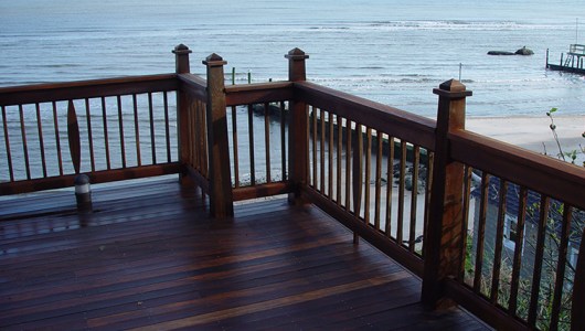 Mahogany Deck with Cedar railing