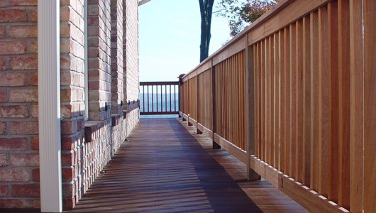 Mahogany deck and rails