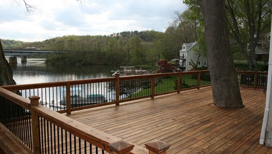 Pressure Treated Deck in natural cedar tone